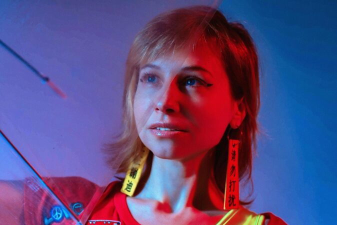 woman, beauty, fashion, girl, female, person, beautiful, earrings, style, neon, bright, neon photo shoot, model, pose, girl in neon, color filters, portrait